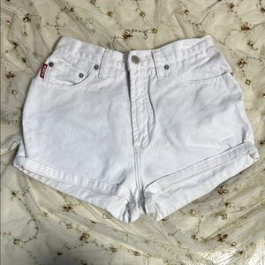 White vintage high waisted shorts